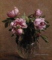Vase des Pivoines peintre de fleurs Henri Fantin Latour